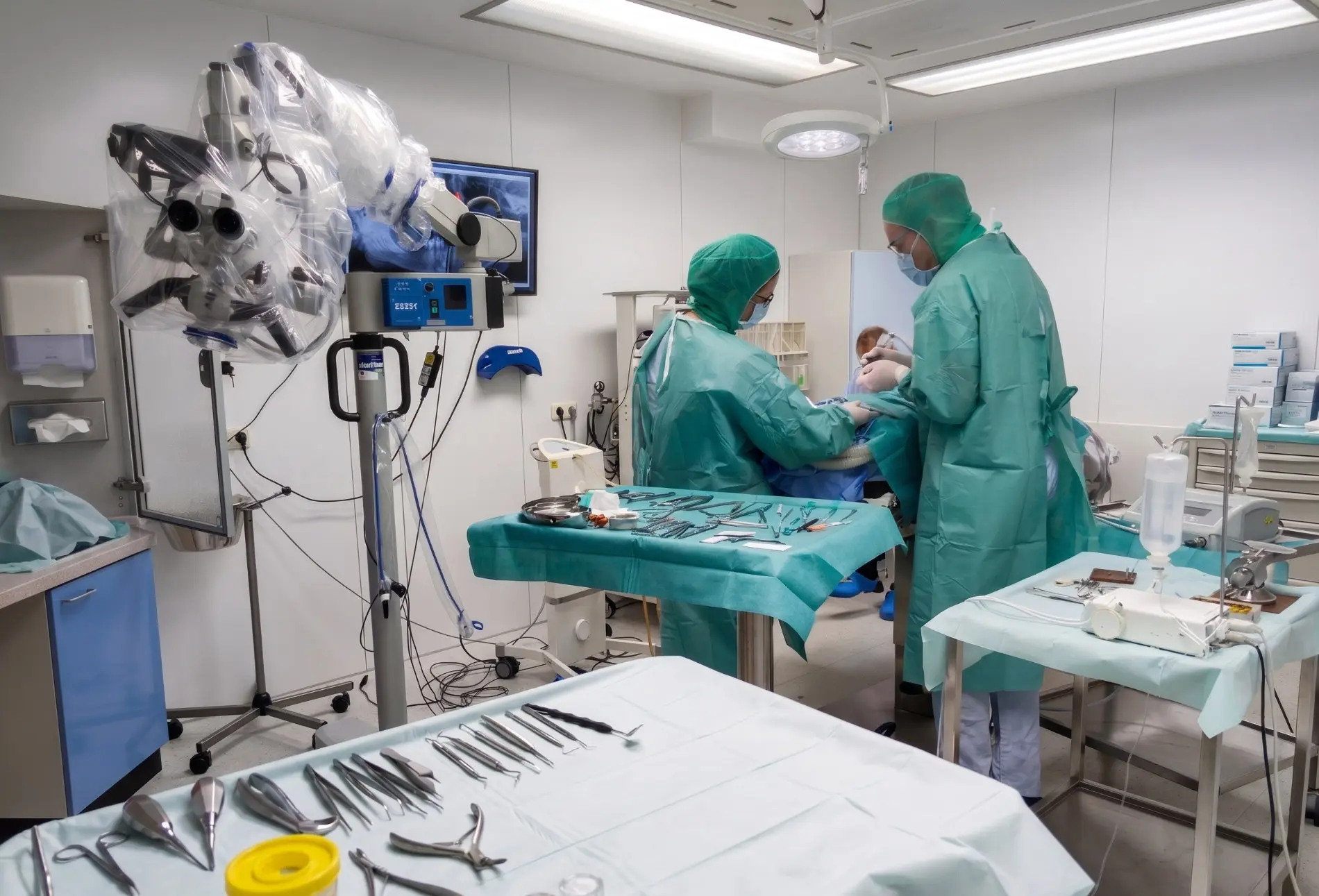 Kieferchirurgischer Eingriff im Operationsraum